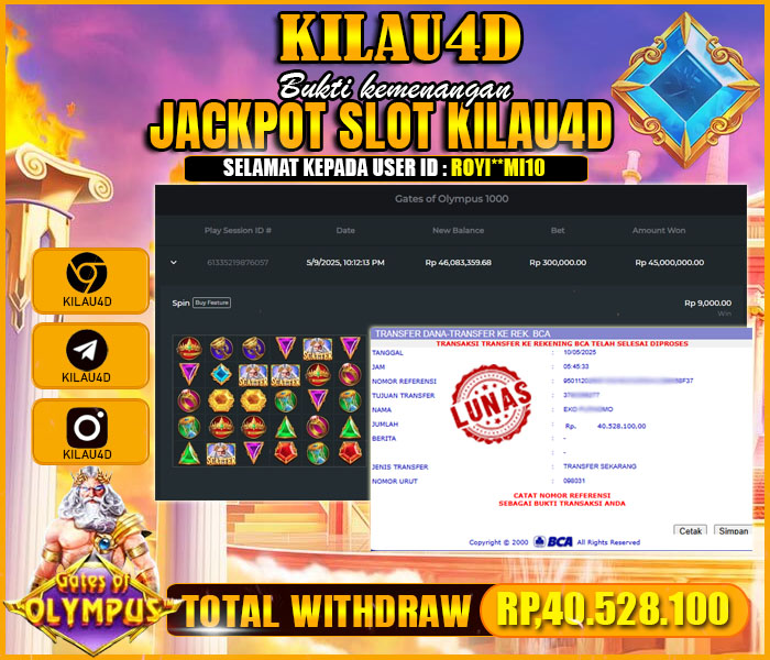 BUKTI KEMENANGAN SLOT